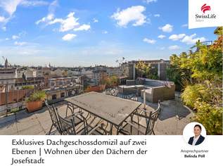 Exklusives Dachgeschossdomizil auf zwei Ebenen | Wohnen über den Dächern der Josefstadt, 1625000 €, Immobilien-Wohnungen in 1080 Josefstadt