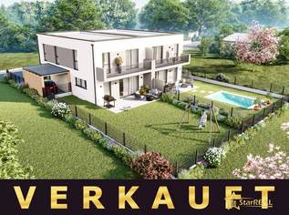 Bereits vergeben! EXKLUSIVES DOPPELHAUSPROJEKT. 5 ZIMMER. ZIEGELHAUS MIT KELLER, BALKON, TERRASSE, CARPORT., 0 €, Immobilien-Häuser in 2113 Karnabrunn
