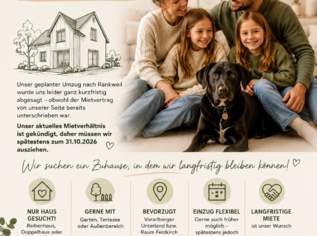 DRINGEND GESUCHT – Haus oder große Wohnung mit Garten in Götzis und Umgebung ab spätestens 01.11.2026 , 2100 €, Immobilien-Wohnungen in 6840 Götzis