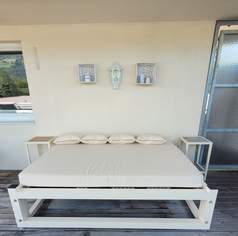 Liege/Bett für Terrasse Garten Balkon Wellnessbereich mit Zubehör aus Alu/Metall Pulverbeschichtung , 800 €, Haus, Bau, Garten-Balkon & Garten in 6135 Gemeinde Stans Liege/Bett für Terrasse Garten Balkon Wellnessbereich mit Zubehör aus Alu/Metall Pulverbeschichtung , 800 €, Haus, Bau, Garten-Balkon & Garten in 6135 Gemeinde Stans