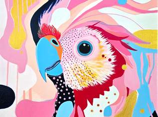 Acrylgemälde "Olympic Cockatoo", 200 €, Marktplatz-Antiquitäten, Sammlerobjekte & Kunst in 1210 Floridsdorf