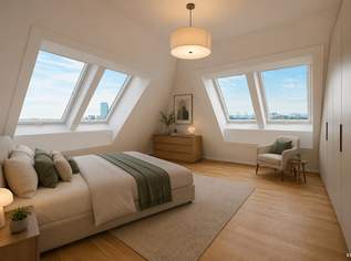 HOCH HINAUS >> großzügig Wohnen im 2. Dachgeschoss >> Dachterrasse mit Wien-Blick, 675800 €, Immobilien-Wohnungen in 1210 Floridsdorf