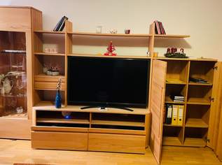 Wohnwand TV-Wand Massivholz