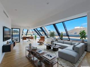 NASCHMARKT-Living | einzigartiger Fernblick I ~77m² Wohnküche I Terrasse und Wintergarten I 3 Bäder I U-Bahn-Nähe, 1499000 €, Immobilien-Wohnungen in 1040 Wieden