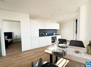 Top ausgestattete 3-Zimmer-Wohnung mit Loggia – Urbanes Leben mit grandioser Aussicht im High Five Linz, 1080 €, Immobilien-Wohnungen in Oberösterreich