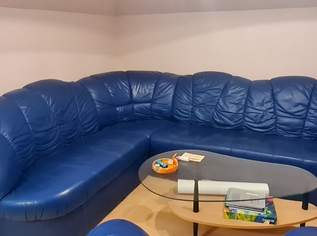 Leder Sofa und Sessel inklusive Couchtisch