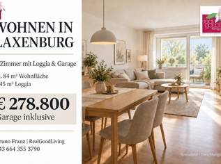 CHARMANTE 4-ZIMMER-WOHNUNG IN LAXENBURG – MIT 9,45 m² LOGGIA & EIGENER GARAGE UM € 278.800 !!, 278800 €, Immobilien-Wohnungen in 2361 Laxenburg CHARMANTE 4-ZIMMER-WOHNUNG IN LAXENBURG – MIT 9,45 m² LOGGIA & EIGENER GARAGE UM € 278.800 !!, 278800 €, Immobilien-Wohnungen in 2361 Laxenburg