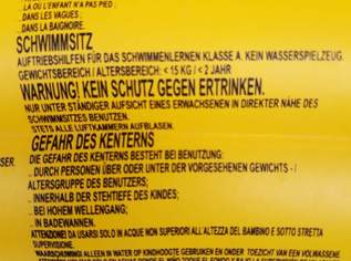 Baby Schwimmsitz bis 15 kg.