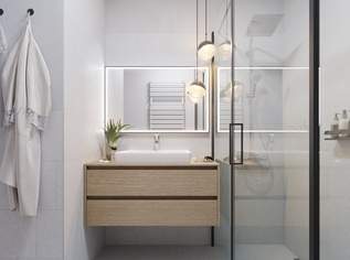 Anlage/Vorsorgewohnung: Klimaaktiv-zertifiziert, ca. 55 m2, Balkon, bodentiefe Fenster, niedrige Betriebskosten, hauseigene Tiefgarage!, 322252 €, Immobilien-Wohnungen in 1220 Donaustadt