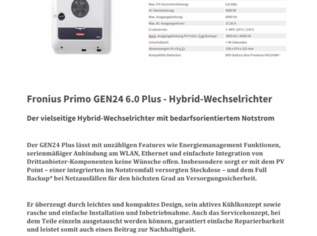 FRONIUS Gen24 6.0 plus, 2990 €, Haus, Bau, Garten-Hausbau & Werkzeug in 3041 Gemeinde Asperhofen