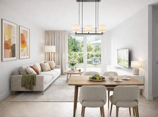 JETZT 3,6% Sparen: Stylische 2-Zimmer Wohnung mit XXL-Terrasse – Ihr Outdoor-Wohnzimmer, 383500 €, Immobilien-Wohnungen in 1220 Donaustadt