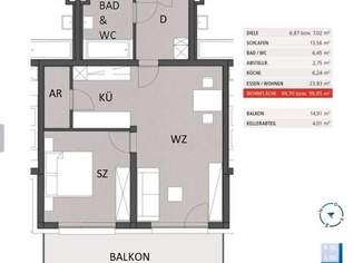 Suche Nachmieter für Traumhafte sonnige 2Zimmer Wohnung 4030 Linz, 752.5 €, Immobilien-Wohnungen in 4030 Neue Heimat