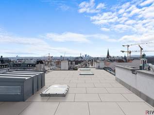 Dachterrassenwohnung mit Traumausblick | 72m² Terrassenfläche | 2 Minuten zur Mariahilferstr. | 2 Minuten zur U6 und U3, 990000 €, Immobilien-Wohnungen in 1070 Neubau
