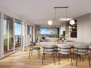 Penthouse Deluxe - Directly at the main train station: Commission-free, 1498000 €, Immobilien-Wohnungen in 1100 Favoriten