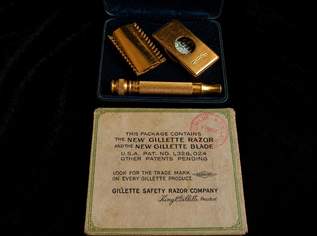 Antiker Gillette Rasierhobel „New Razor“ – Original mit Box, ca. 1920