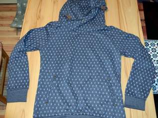 Damen Kapuzensweater blau Muster Marke SUBLEVEL Größe XL