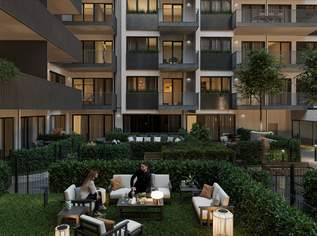 NEU! Preis jetzt sichern: 3 Zimmer Gartenwohnung, U6 Burggasse - Erstbezug im modernen Wohnprojekt - WOHNEN AM PARK, 539400 €, Immobilien-Wohnungen in 1160 Ottakring
