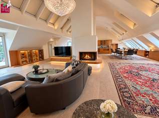 EXKLUSIVE LUXUS-MAISONETTE IN HIETZING | CA. 370 M² | DESIGNERMÖBLIERUNG | 2 KAMINE | PRIVATLIFT | 60 M² TERRASSEN | 2 GARAGENPLÄTZE, 9100 €, Immobilien-Wohnungen in 1130 Hietzing