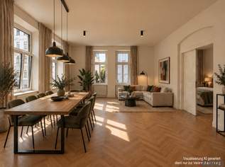 Sonnige 3-Zimmer Altbauwohnung nahe dem Augarten | Erstbezug nach Sanierung, 695000 €, Immobilien-Wohnungen in 1200 Brigittenau