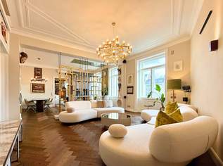 Altbau in Perfektion - Vollständig saniertes Altbaujuwel am Naschmarkt | 167 m² Eleganz mit Parkblick, 1890000 €, Immobilien-Wohnungen in 1060 Mariahilf