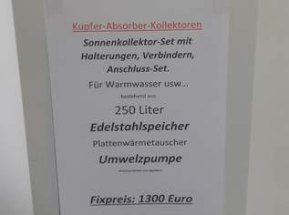 Solar Sonnenkollektoren für Warmwasser mit Zubehör-- Kupferabsorber!! Solar Sonnenkollektoren für Warmwasser mit Zubehör-- Kupferabsorber!!
