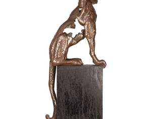 Kunstobjekt Tiger auf Säule