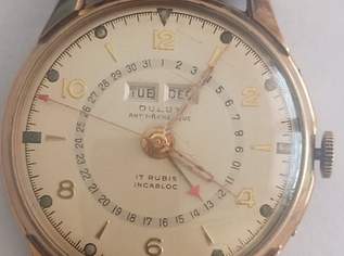  Schweizer Triple Play Uhr Dulux 1960g Werke, Monat, Tag, Datum! 