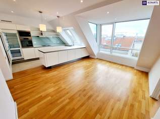 WOW! Lichtdurchflutete Traumwohnung mit hofseitiger Terrasse! Neues Lebensgefühl im Dachgeschoss mit perfekter Raumaufteilung + Kamin + Ideale öffentliche Anbindung! Jetzt zugreifen!, 2901.85 €, Immobilien-Wohnungen in 1050 Margareten