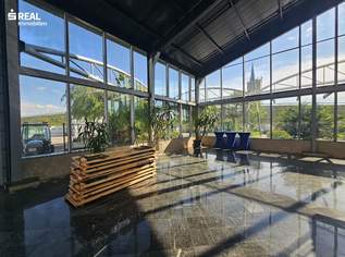 Repräsentatives Büro mit Atrium & optionaler Lagerhalle in bester Lage bei Wien, 4070 €, Immobilien-Gewerbeobjekte in 2281 Raasdorf
