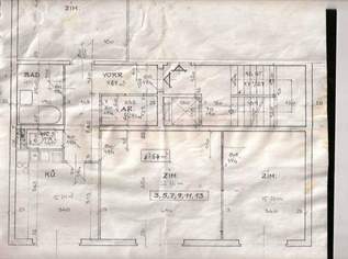 Helle, ruhige Wohnung Nähe Friedensbrücke, Küche und Bad eingerichtet, 87,64m². Description in English below