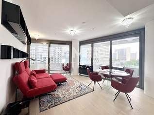 DANUBEFLATS: Attraktiv möbliertes Apartment mit tollem Balkon - Pool, Sauna, Gym, Lounges, Billa, 1997.99 €, Immobilien-Wohnungen in 1220 Donaustadt