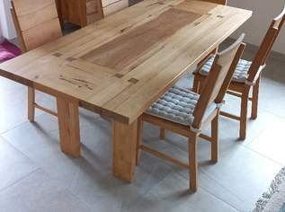 Esstisch vom Tischler ohne Schrauben sowie 6 Holzstühle