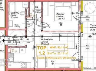1A Qualität !! 50m² Neubau mit 26m² Terrasse, 256000 €, Immobilien-Wohnungen in 2122 Münichsthal