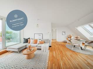 Wohnen mit Wohlfühlklima | Dachgeschoss mit Weitblick: Urban. Modern. Exklusiv., 688200 €, Immobilien-Wohnungen in 1210 Floridsdorf