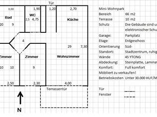 Möblierte 3-Zimmer-Wohnung in Nagykanizsa, 135000 €, Immobilien-Wohnungen in 8800 Unzmarkt-Frauenburg