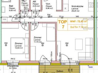Erstbezug 3 Zimmer Warm mit Balkon, inkl. BK und 2 PKW-Stellplätzen, 950 €, Immobilien-Wohnungen in 2424 Zurndorf