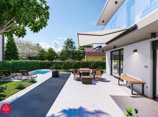 Einzigartiges Neubauprojekt in Fertigstellung 2 mal Einfamilienhäuser mit Pool und Photovoltaikanlage, BILDER und VIDEO sind KI generiert, 890000 €, Immobilien-Häuser in 1210 Floridsdorf