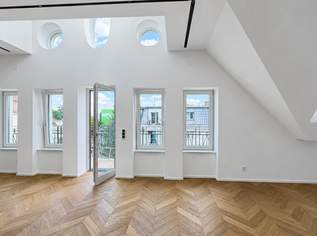 Lichtdurchflutete 3-Zimmer-Dachgeschosswohnung mit zwei Balkonen & ca. 54 m² Dachterrasse nahe Schönbrunn, 987000 €, Immobilien-Wohnungen in 1120 Meidling