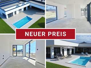 ***OPEN HOUE Freitag, 21. August 2026 von 13:30 - 15:30 Uhr*** Exklusiver Wohntraum – Neubau-Bungalow mit Pool & Doppelgarage - Erstbezug, 898000 €, Immobilien-Häuser in 4751 Schatzdorf