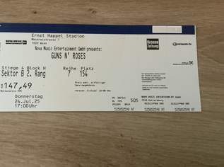 Guns‘n Roses Konzertkarten, 240 €, Marktplatz-Musik & Musikinstrumente in 2753 Gemeinde Piesting Guns‘n Roses Konzertkarten, 240 €, Marktplatz-Musik & Musikinstrumente in 2753 Gemeinde Piesting