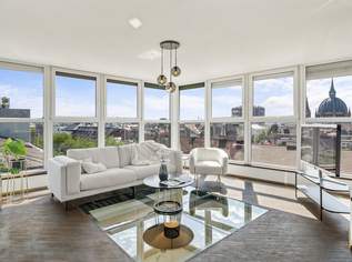 Licht Luft Luxus - Exklusive Dachgeschoss-Maisonette mit Terrassen & 360° Panoramablick, 3980 €, Immobilien-Wohnungen in 1150 Rudolfsheim-Fünfhaus