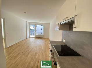Tolle Neubau-Wohnung mit großem Innenhof-Balkon nahe S-Bahn Jedlersdorf, Straßenbahn 26 und SCN mit Einbauküche und Abstellraum!, 840.97 €, Immobilien-Wohnungen in 1210 Floridsdorf