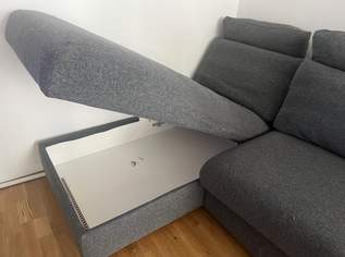 Ikea Vimle 3er-Bettsofa mit Récamiere, Gunnared mittelgrau