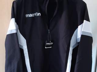 Stylishe Jacke Sweatjacke Weste Trainingsjacke Laufjacke Macron schwarz weiß Größe XL NEU + Etiketten + Originalverpackung Stylishe Jacke Sweatjacke Weste Trainingsjacke Laufjacke Macron schwarz weiß Größe XL NEU + Etiketten + Originalverpackung
