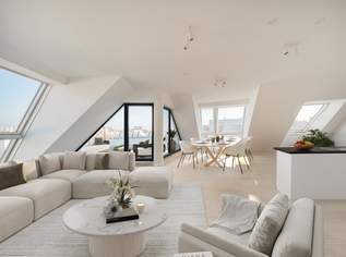Luxuriöse, lichtdurchflutete Dachgeschoß-Maisonette mit 2 großzügigen Terrassen, 1400000 €, Immobilien-Wohnungen in 1050 Margareten