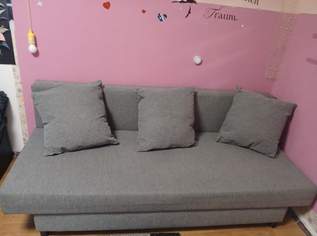 Couch grau mit Bettfunktion 