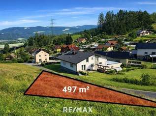 *** TOP ANGEBOT 497m² Baugrundstück 572/5 in Krieglach: Ruhige, Erhöhte Lage mit wundervollem Ausblick ***, 34790 €, Immobilien-Grund und Boden in 8670 Krieglach