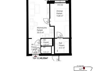 Am Langen Felde 52, 1220 Wien, 769 €, Immobilien-Wohnungen in 1220 Donaustadt
