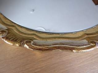 Wunderschöner Spiegel  - Bemalung sehr aufwändig in spezieller Technik  - aus Italien -  Durchmesser 39 cm  NEUWERTIG