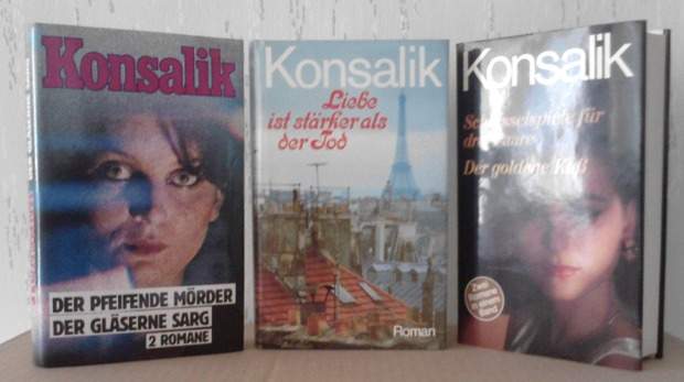 3 Stk. Bücher von Heinz G. Konsalik (2), neuwertig;